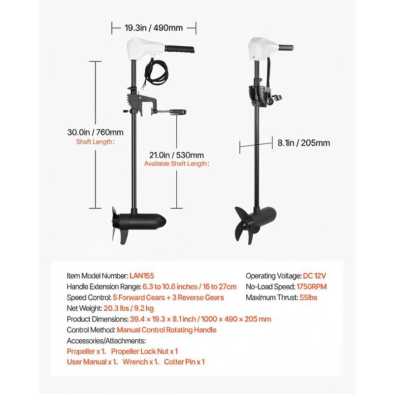 Electric Outboard Motor 30-In  - огляд і ціна Fishing Boat Outboard Motor