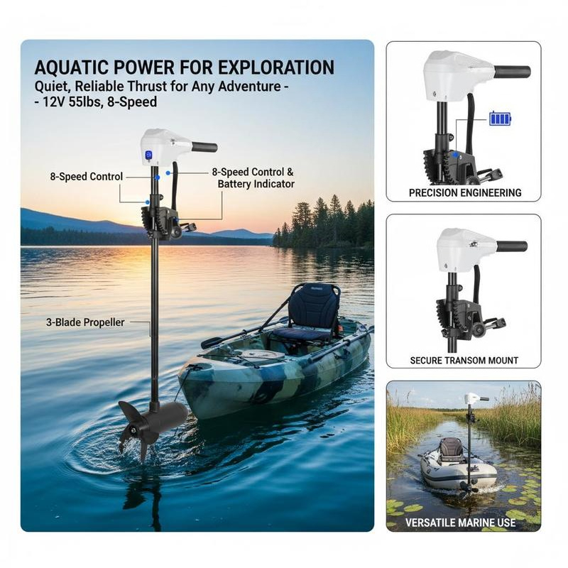 Electric Outboard Motor 30-In  - огляд і ціна Fishing Boat Outboard Motor