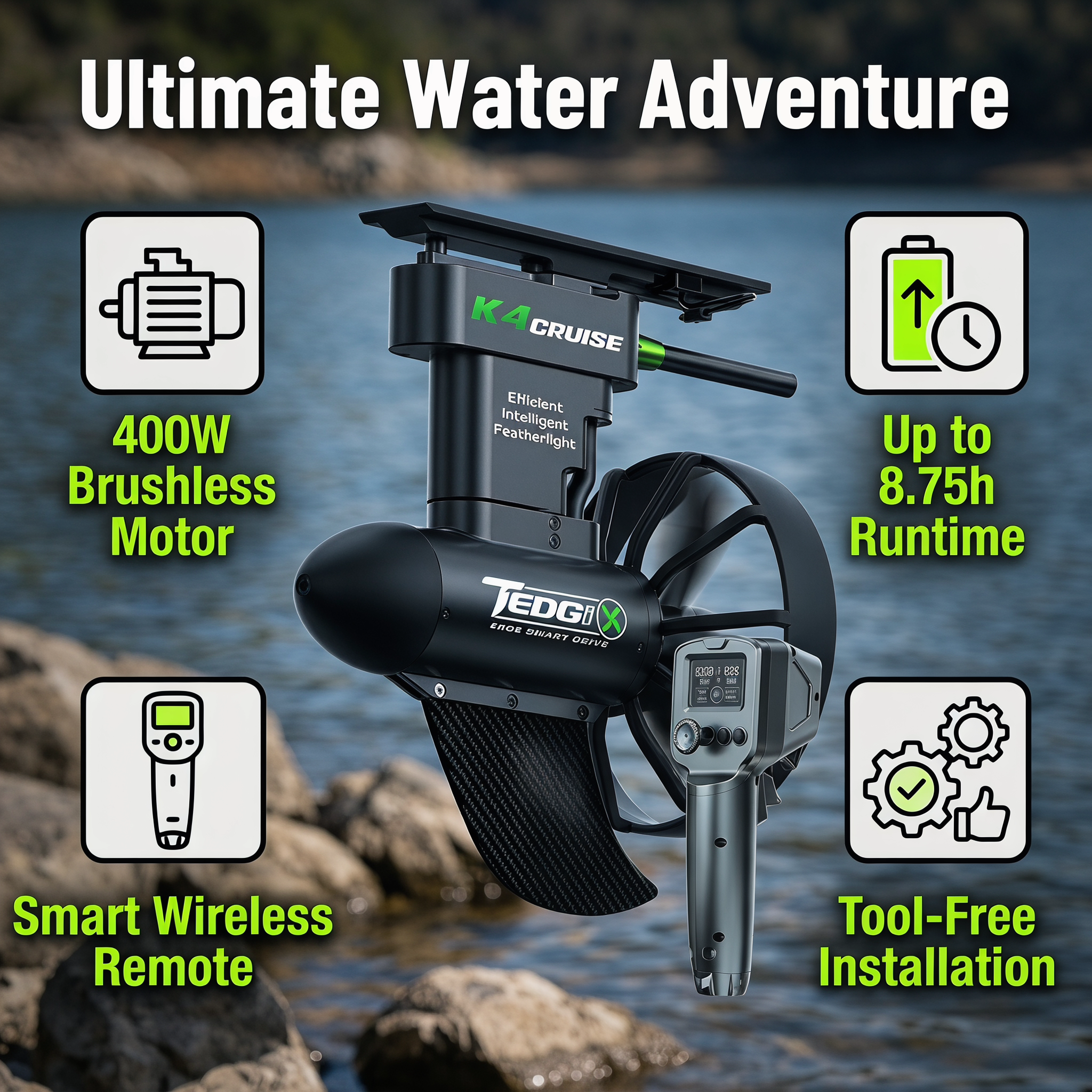 TRIMIX Smart Drive K4C SUP Kay - огляд і ціна Fishing Boat Trolling Motor