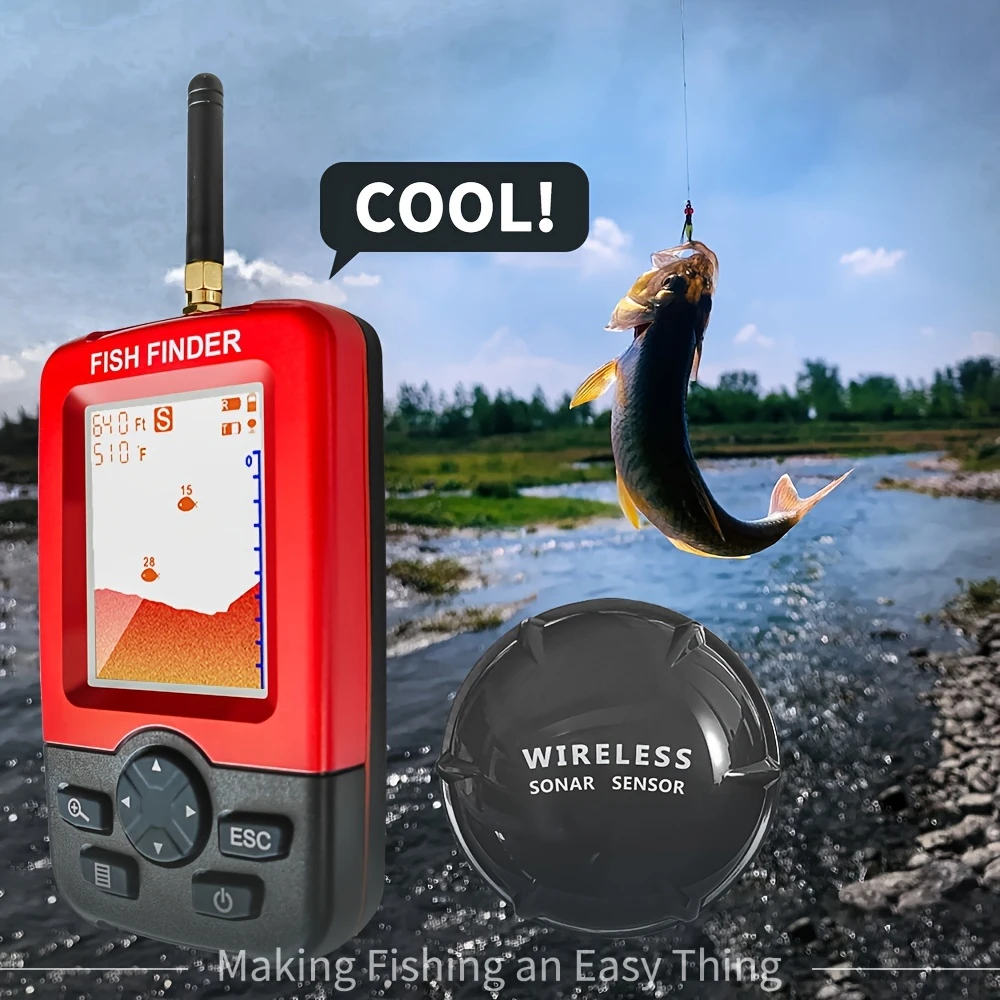 Portable Fish Finder, With Wir - огляд і ціна Fishing Boat Depth Finder