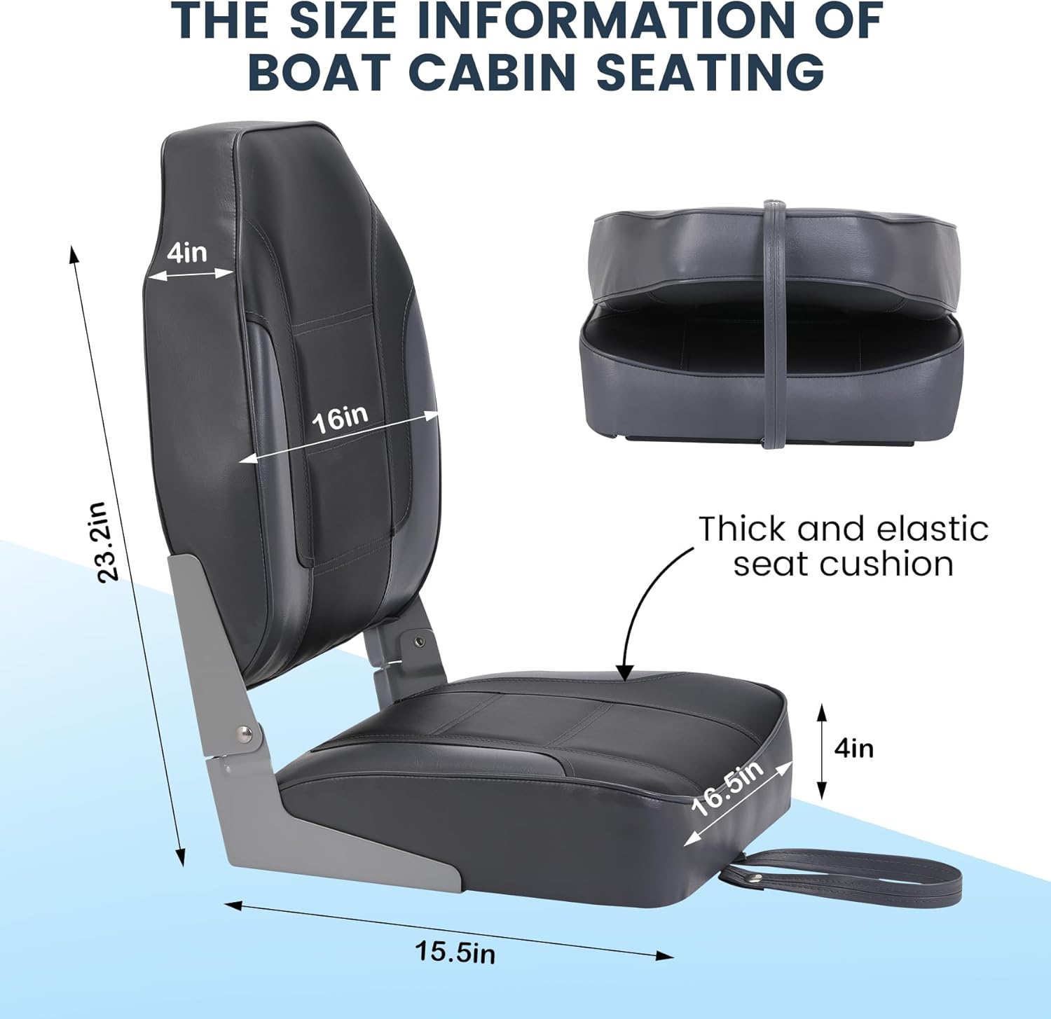 2 Pack Folding Boat Seats, Hig - огляд і ціна Fishing Boat Seat
