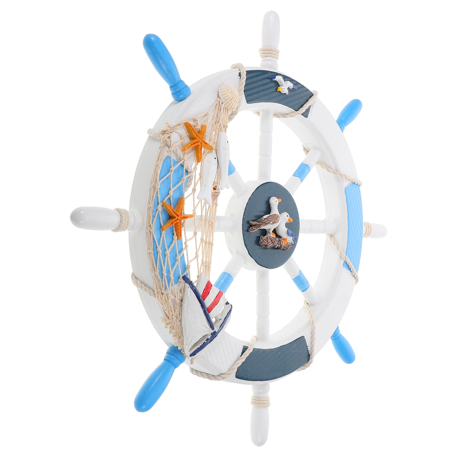 Wooden Nautical Wall Decor Shi - огляд і ціна Fishing Boat Steering Wheel