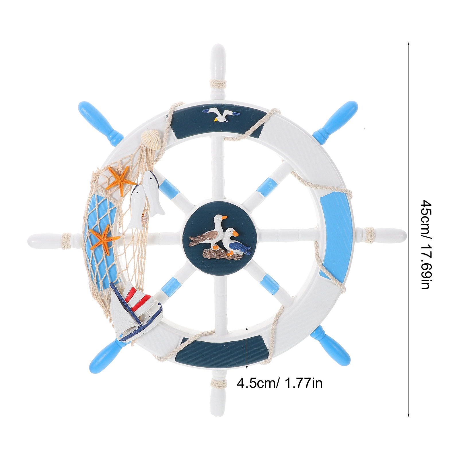 Wooden Nautical Wall Decor Shi - огляд і ціна Fishing Boat Steering Wheel