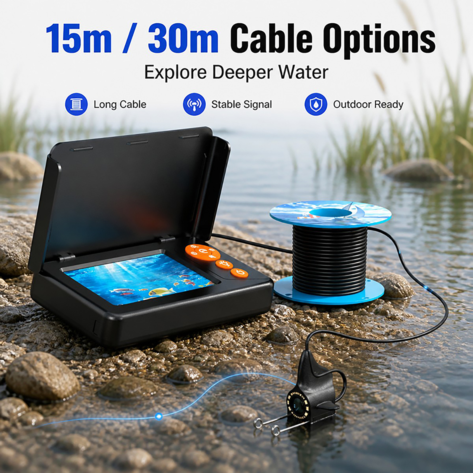 1080P HD Underwater Camera Fis - огляд і ціна Fishing Boat Depth Finder