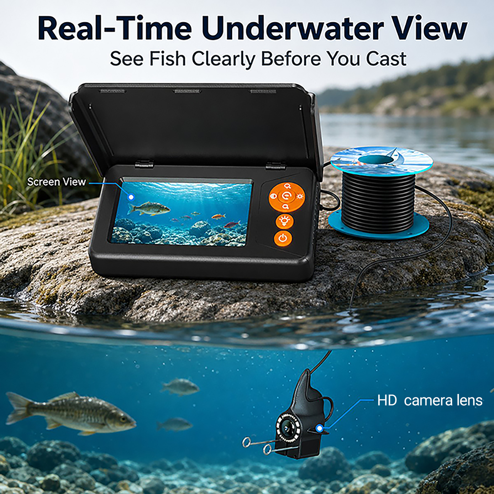 1080P HD Underwater Camera Fis - огляд і ціна Fishing Boat Depth Finder