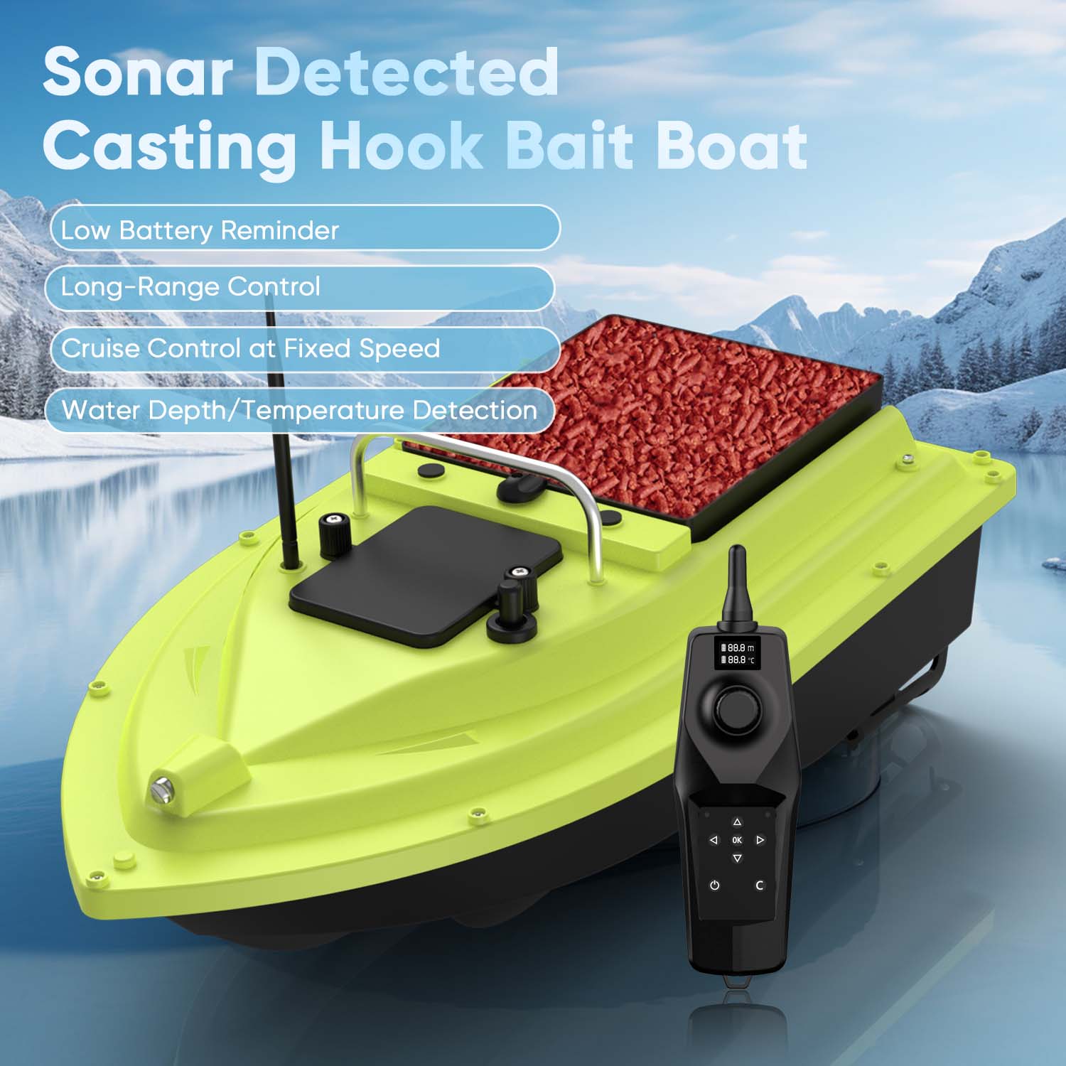 RC Fishing Bait Boat with Sona - огляд і ціна Fishing Boat Gps